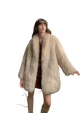 Light Years Away Imported Crown Grade Fox Fur Fashion Light Luxury Style Suit Collar Mid-Length Fur