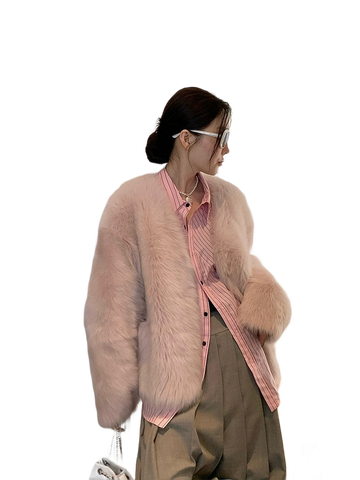 Babylon Phantom Nights Tuscan Sheepskin Pink Coat