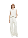 "Diary of an Old Friend" Customized Breathable Ramie Oversize Suit Vest Set