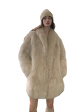 Light Years Away Imported Crown Grade Fox Fur Fashion Light Luxury Style Suit Collar Mid-Length Fur