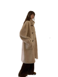 Dreamer Stand Collar Casual Imported Merino Long Sheepskin Jacket