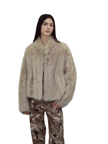 Practical Wearism Casual Urban Drop Shoulder Stand Collar Tuscan Sheepskin