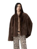 Practical Wearism Casual Urban Drop Shoulder Stand Collar Tuscan Sheepskin