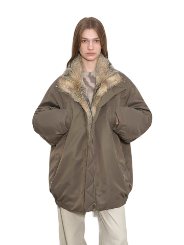 Waterproof Outdoor Fox Fur Jacket