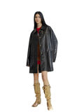 Notting Hill Diary Limited Edition Waxed Goat Leather/Retro Casual Lapel Mid-Length Leather Jacket