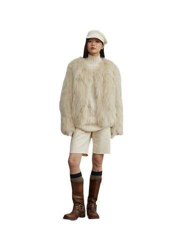 Reed Flower Finnish Fox Fur Coat