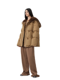 Street Badge Fox Fur Large Lapel Down Parka Jacket