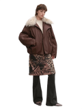 Cutting-Edge Style, Warm and Detachable Raccoon Fur Collar Short Silhouette Down Jacket