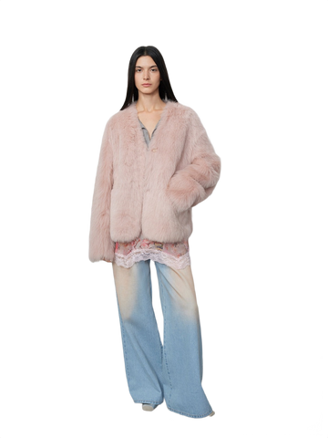 Babylon Phantom Nights Tuscan Sheepskin Pink Coat