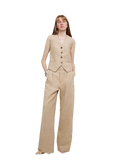 "Diary of an Old Friend" Customized Breathable Ramie Oversize Suit Vest Set