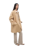 Notting Hill Diary Limited Edition Waxed Goat Leather/Retro Casual Lapel Mid-Length Leather Jacket