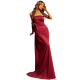 Larissa Red Applique Evening Gown