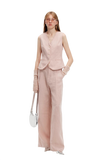 "Diary of an Old Friend" Customized Breathable Ramie Oversize Suit Vest Set