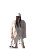 Reed Flower Finnish Fox Fur Coat