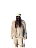 Reed Flower Finnish Fox Fur Coat