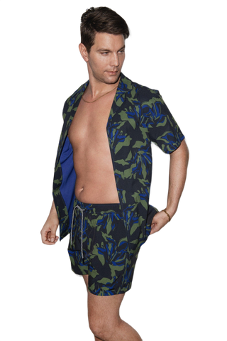 Saint Tropez Cabana Shirt Green Botanical