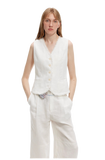 "Diary of an Old Friend" Customized Breathable Ramie Oversize Suit Vest Set