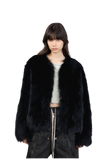 Black Sugar Champagne Finland Saga Fox Fur Coat Fashion Cardigan