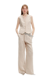 "Diary of an Old Friend" Customized Breathable Ramie Oversize Suit Vest Set