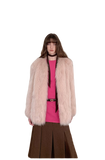 Black Sugar Champagne Finland Saga Fox Fur Coat Fashion Cardigan