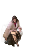 Black Sugar Champagne Finland Saga Fox Fur Coat Fashion Cardigan