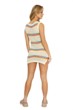 Retro Striped Knit Coverup Dress