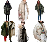 Green Mile Miracle Loose Drawstring Down Removable Mid-Length Jacket