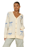 All Over Bow Knit Cardigan