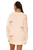 All Over Bow Knit Cardigan