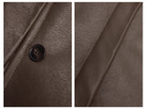 "Slightly Sweet Latte Second Generation" Furry Lapel Wool Artificial Compound Leather Casual Straight Shearling Jacket