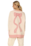 Varsity Knit Bow Cardigan