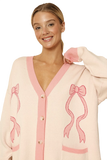 Varsity Knit Bow Cardigan