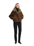 Custom-Woven Flocked Denim, Detachable Raccoon Fur Collar, 90% White Goose Down Jacket, Loose Parka for Women