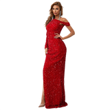 Fiona Red One Shoulder Gown