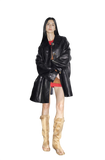 Notting Hill Diary Limited Edition Waxed Goat Leather/Retro Casual Lapel Mid-Length Leather Jacket
