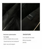 Black Sugar Champagne Finland Saga Fox Fur Coat Fashion Cardigan