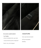 Black Sugar Champagne Finland Saga Fox Fur Coat Fashion Cardigan