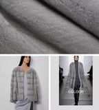 Vintage Clock Velvet Mink Fur Coat Winter
