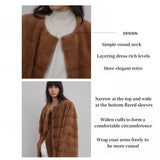 Vintage Clock Velvet Mink Fur Coat Winter
