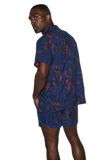 Saint Tropez Cabana Shirt Navy Palm
