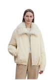 "Mariette" Detachable Tuscan Fur Collar Down Jacket Lining Short Parka