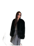 Black Sugar Champagne Finland Saga Fox Fur Coat Fashion Cardigan