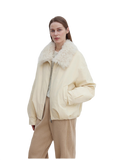 "Mariette" Detachable Tuscan Fur Collar Down Jacket Lining Short Parka