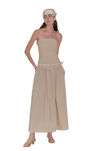 Long Waisted Slim Hem Dress