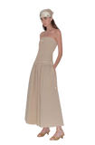 Long Waisted Slim Hem Dress