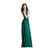 Plunge Green Gown