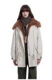 Green Mile Miracle Loose Drawstring Down Removable Mid-Length Jacket