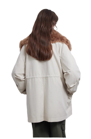 Green Mile Miracle Loose Drawstring Down Removable Mid-Length Jacket