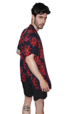 Saint Tropez Red Vintage Floral Cabana Shirt