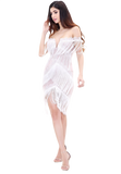 White Fringe Dress